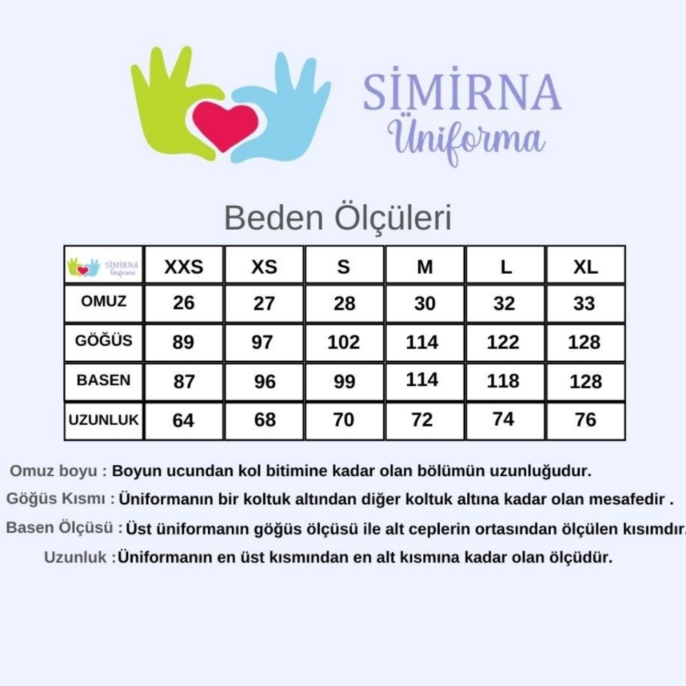 Premium Kumaş Likralı Cerrahi Doktor Hemşire Scrubs Saks Mavisi Forma Tek Üst