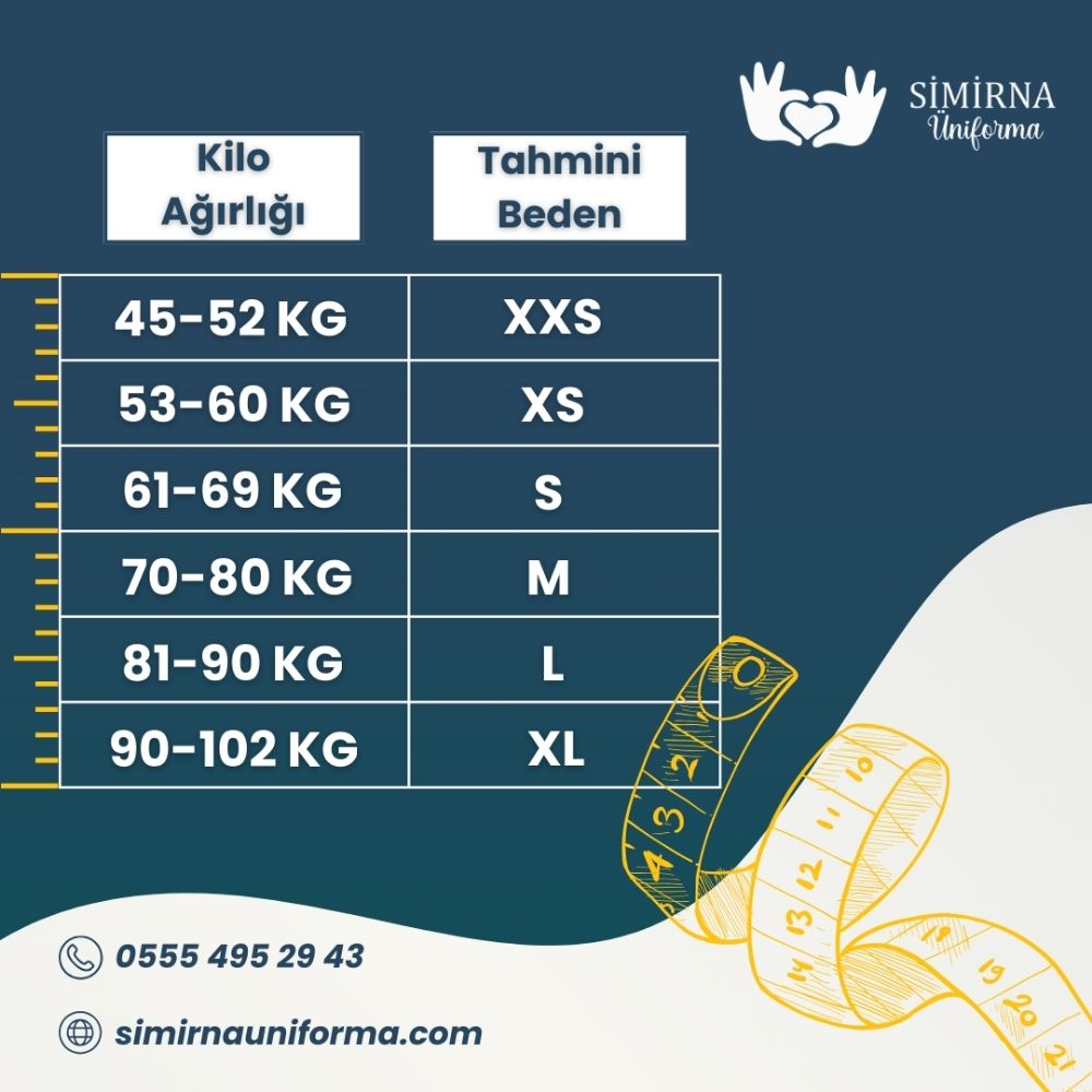 Premium Kumaş Likralı Cerrahi Doktor Hemşire Scrubs Saks Mavisi Forma Tek Üst