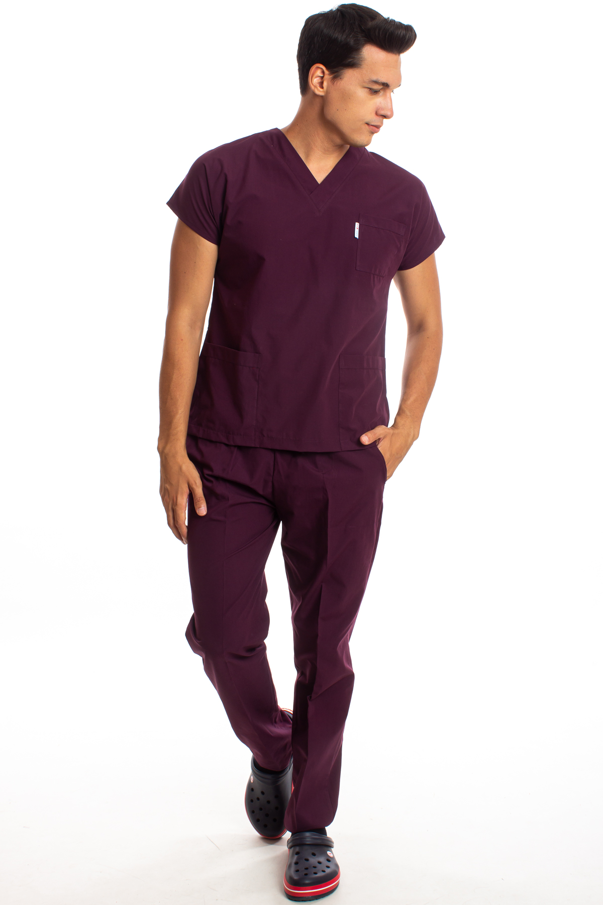 Mürdüm Erkek Cerrahi Doktor Hemşire Scrubs Forma Takım