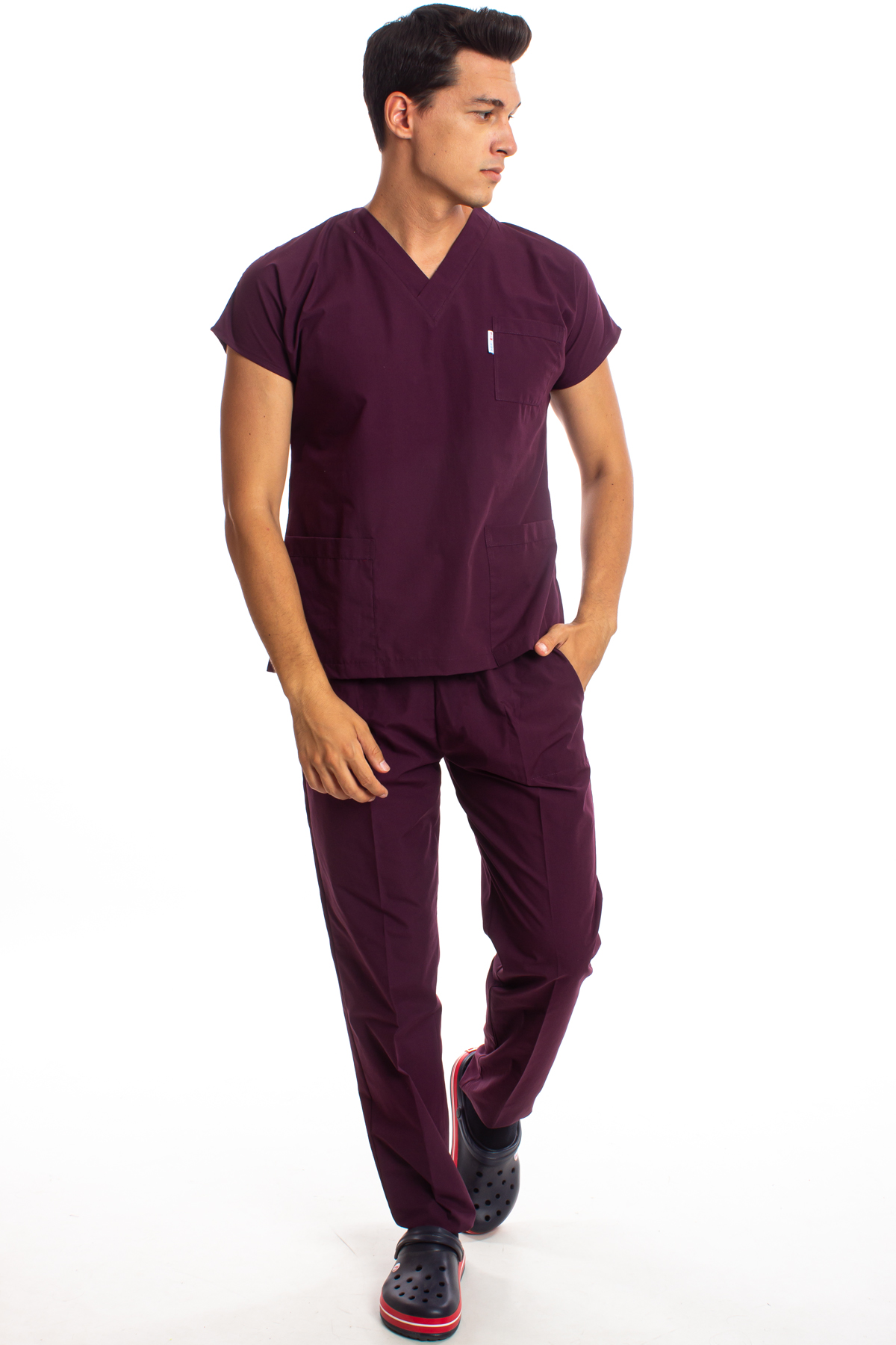 Mürdüm Erkek Cerrahi Doktor Hemşire Scrubs Forma Takım