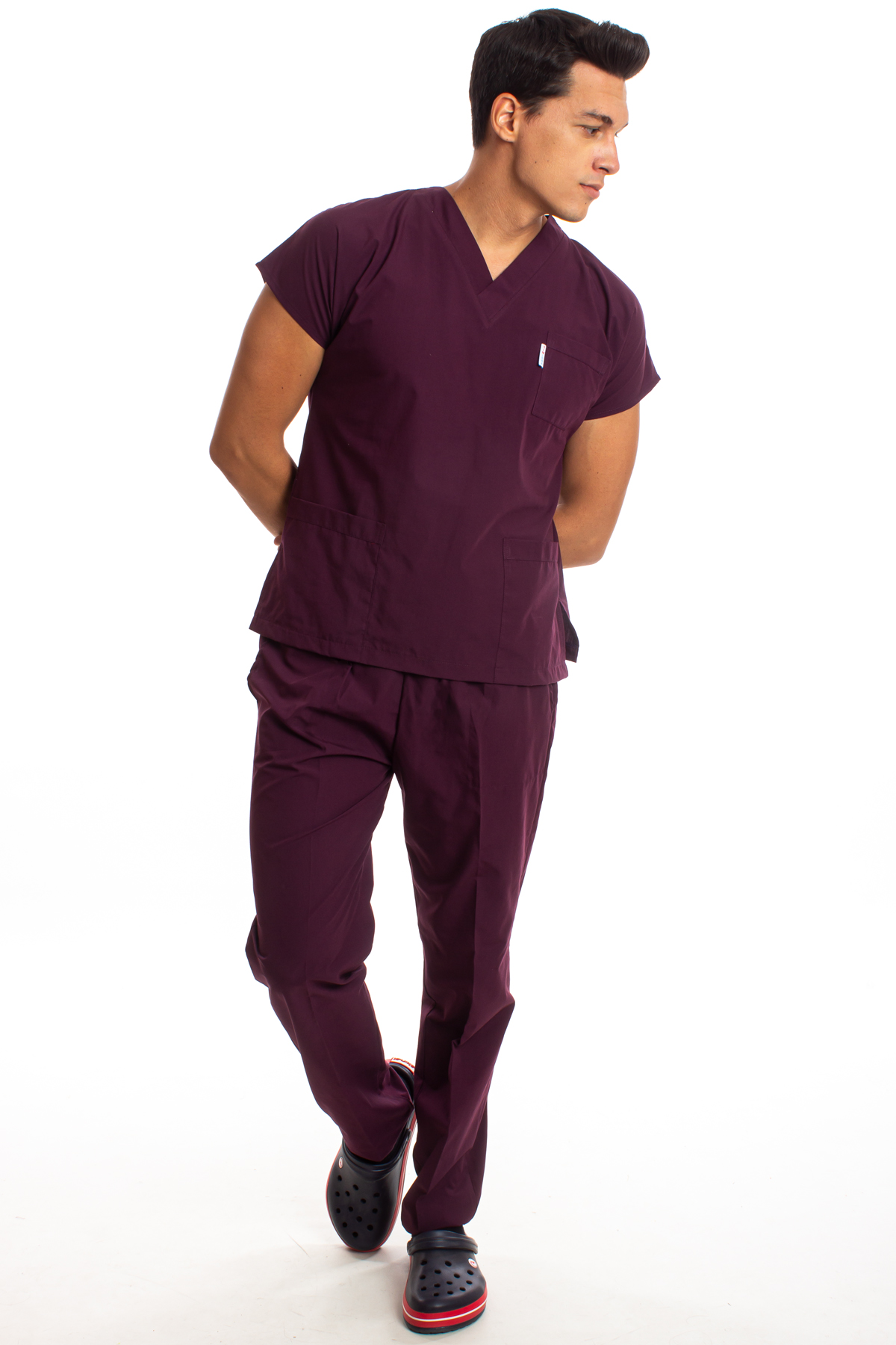 Mürdüm Erkek Cerrahi Doktor Hemşire Scrubs Forma Takım