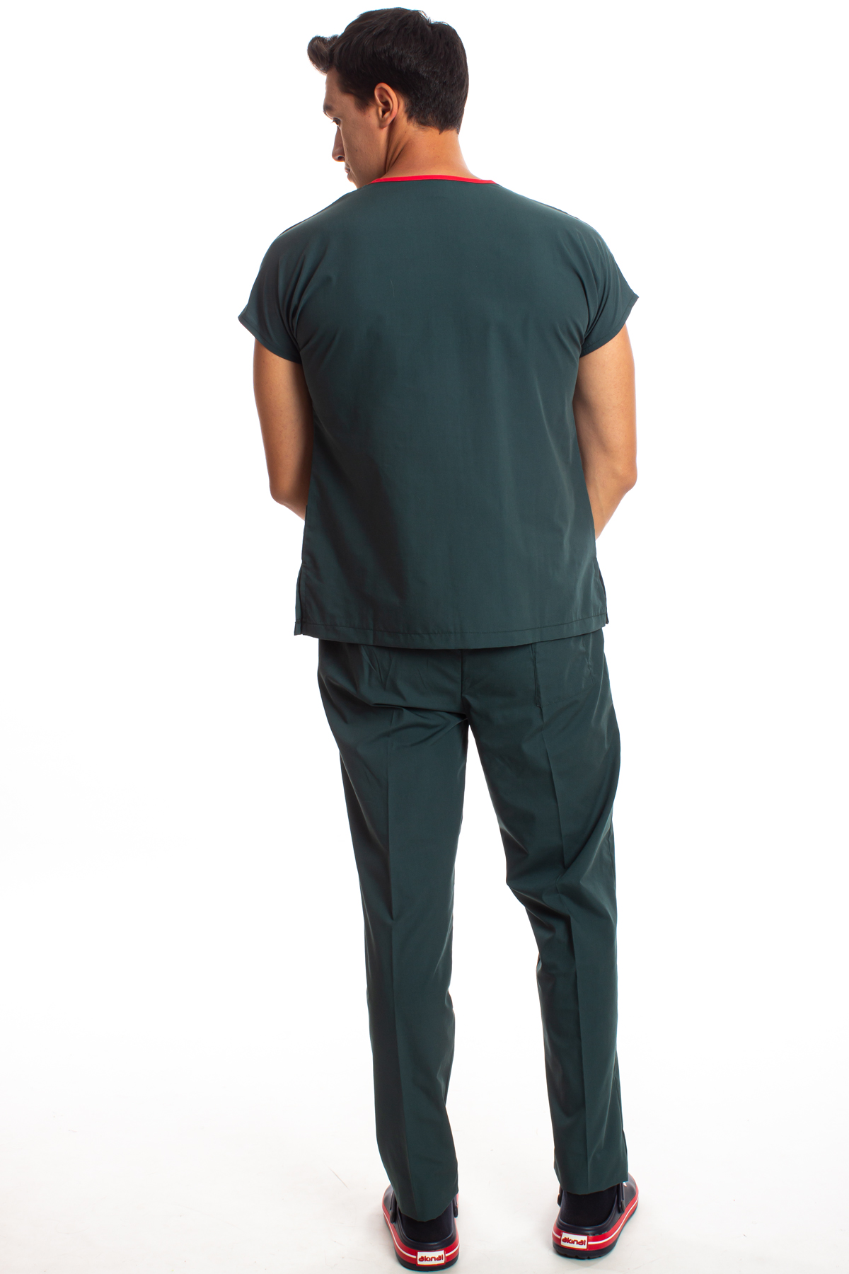 Avcı Yeşili Erkek Cerrahi Doktor Hemşire Scrubs Forma Takım