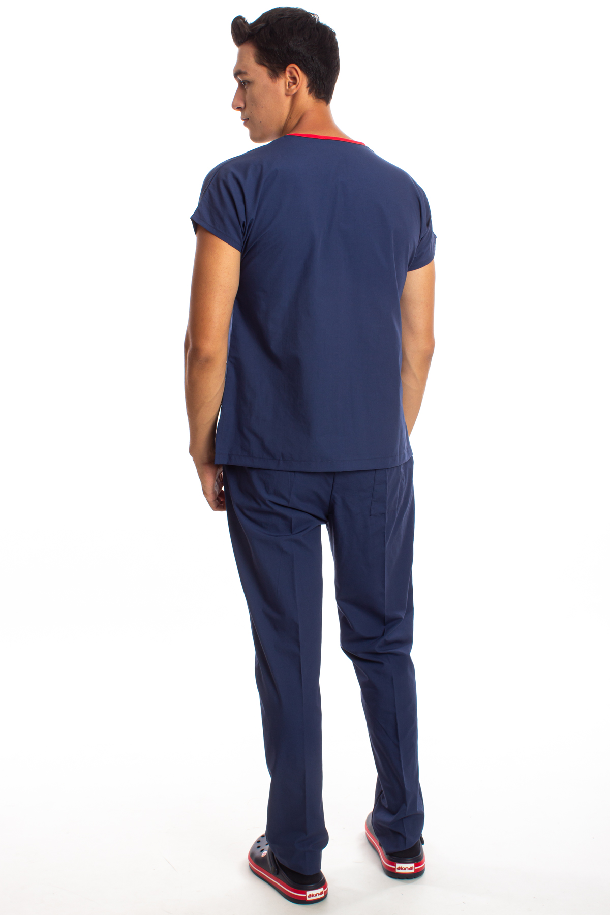 Petrol Mavisi Erkek Cerrahi Doktor Hemşire Scrubs Forma Takım